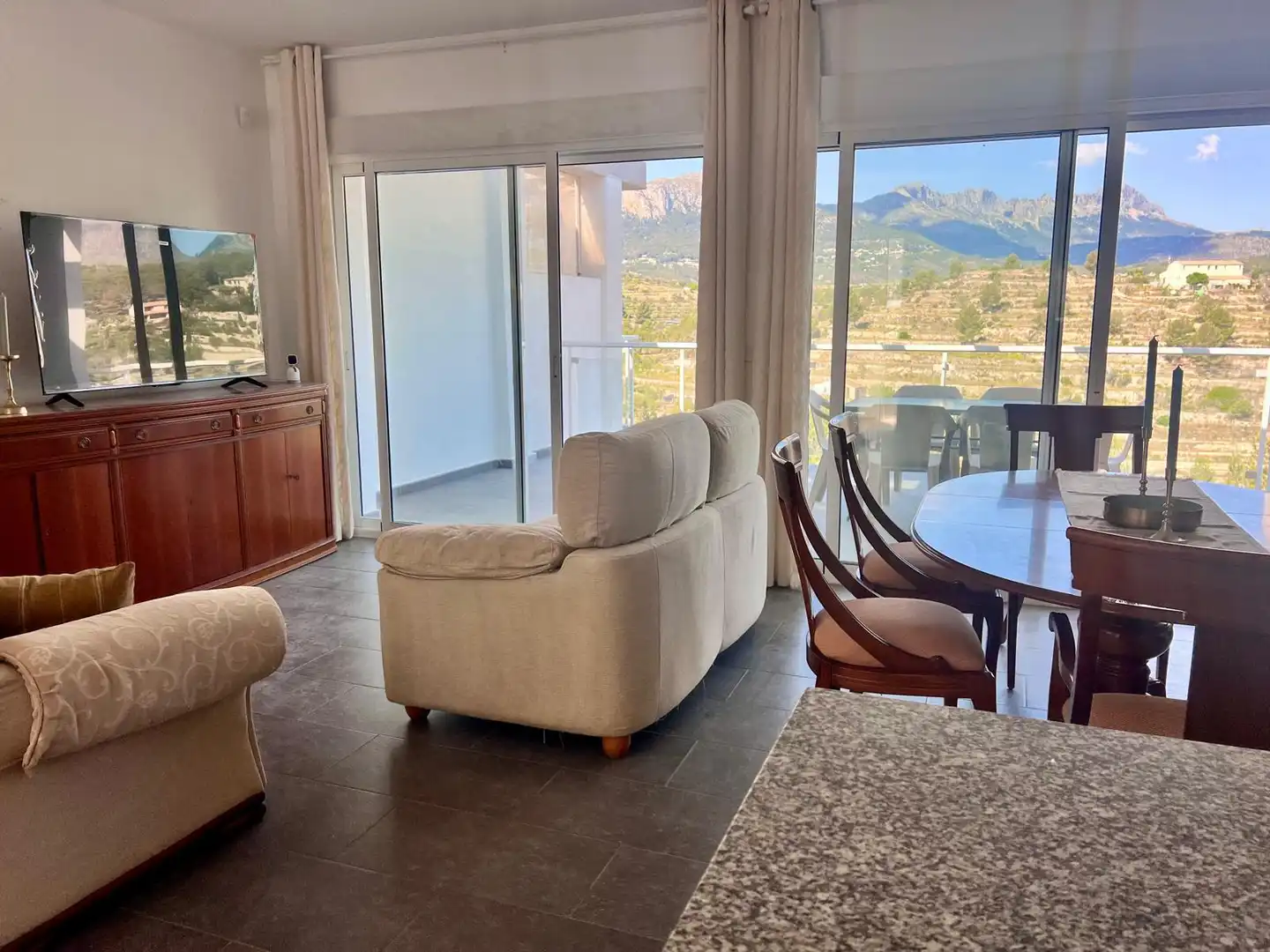 Sala de estar de Casa o chalet en venta en Calpe / Calp con Aire acondicionado, Calefacción y Terraza
