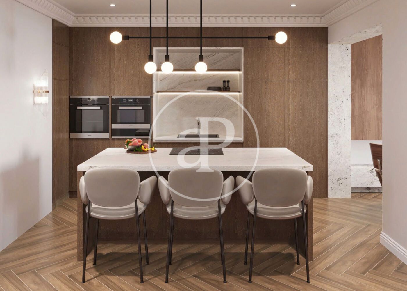 Kitchen of Flat for sale in  Madrid Capital  with Air Conditioner, Heating and Storage room