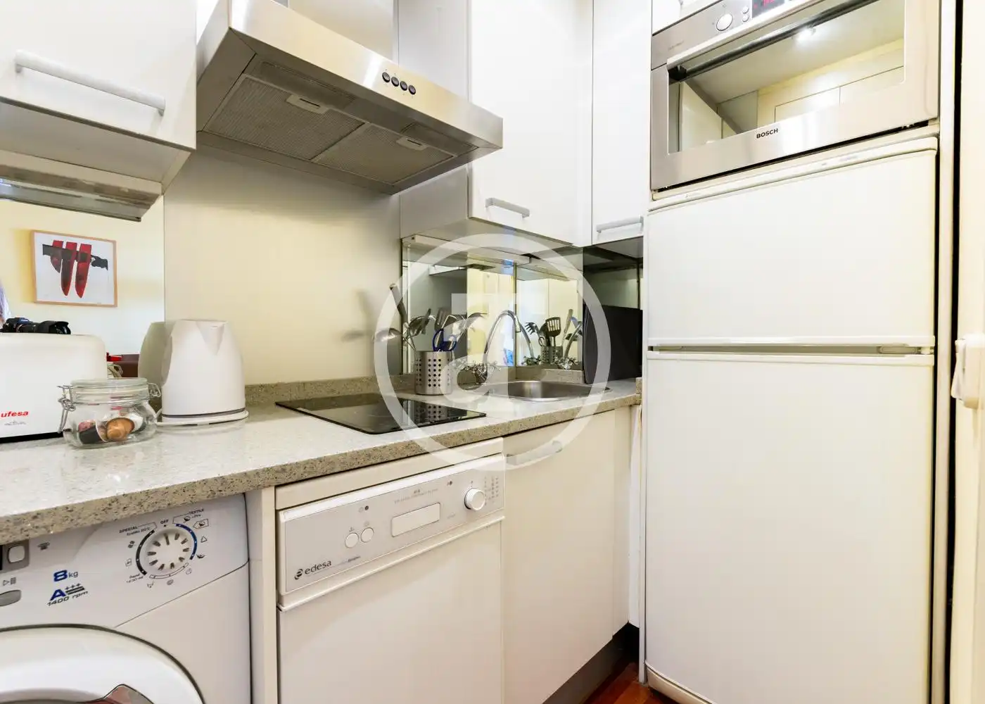 Küche von Wohnung zur Miete in Madrid mit Klimaanlage, Heizung und Möbliert