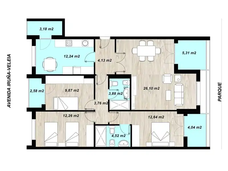 Flat for sale in Vitoria - Gasteiz  with Heating, Parquet flooring and Terrace