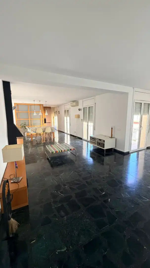 Sala d'estar de Pis de lloguer en Malgrat de Mar amb Aire condicionat, Moblat i Forn
