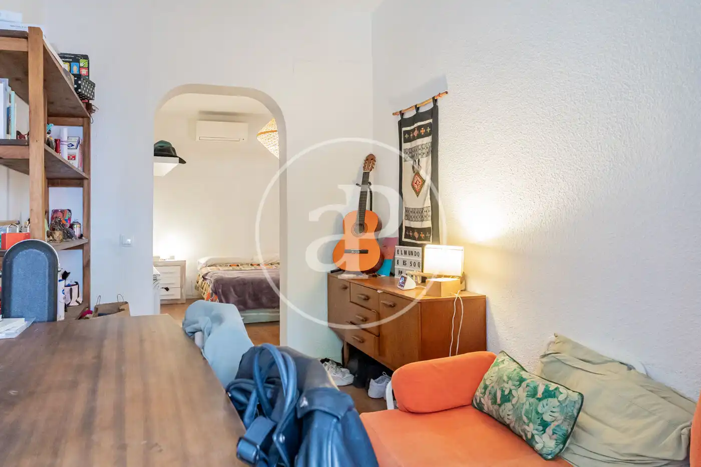 Living room of Flat for rent in Madrid  with Air Conditioner, Heating and Balcony