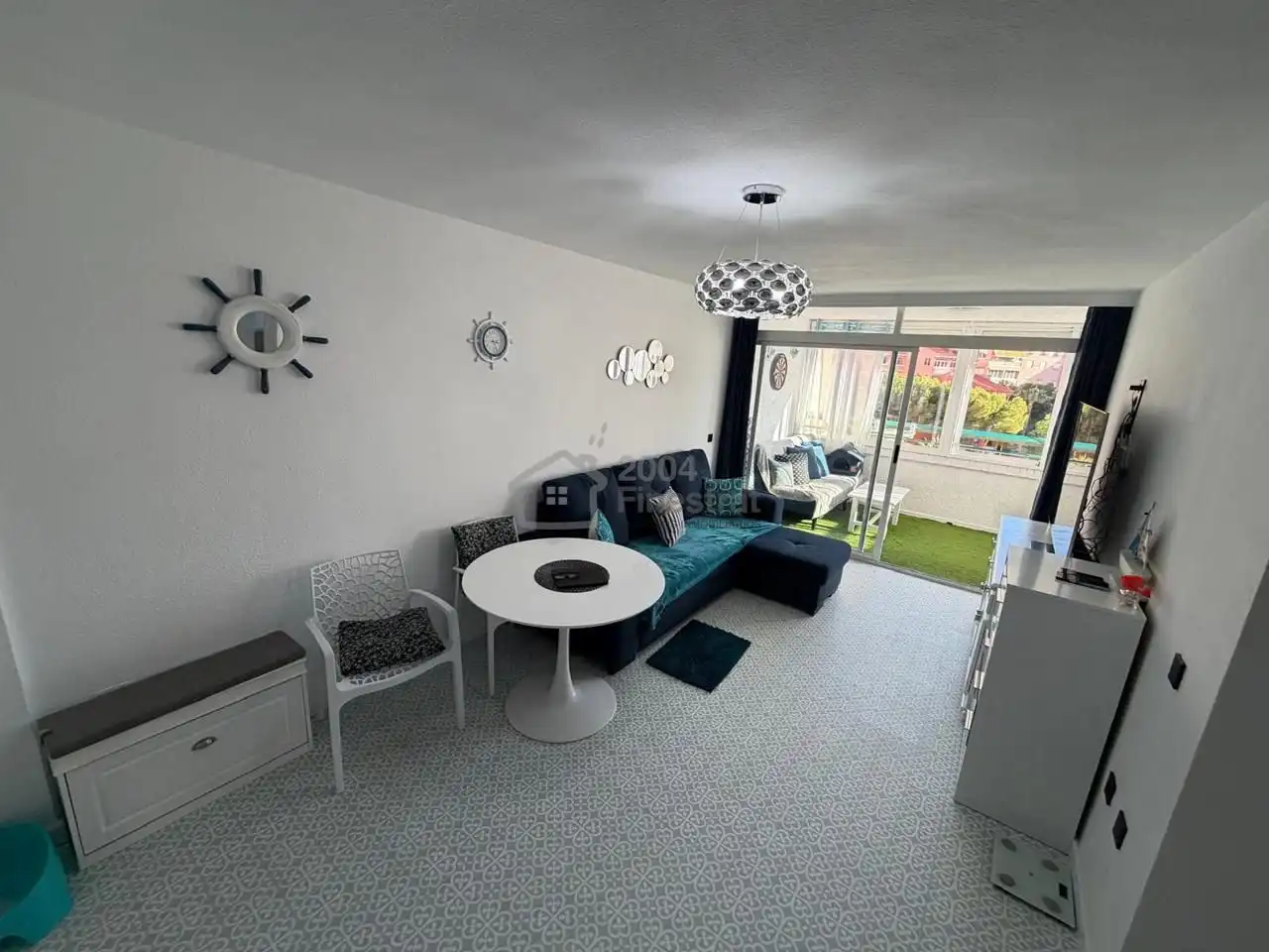 Sala de estar de Apartamento en venta en Finestrat con Piscina, Amueblado y Piscina comunitaria
