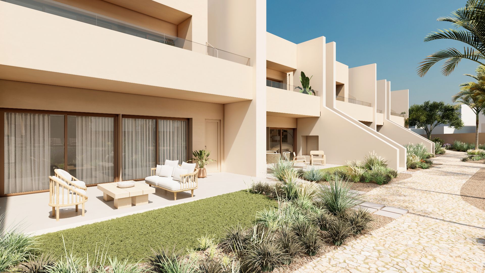 Garden of Flat for sale in San Javier  with Air Conditioner, Heating and Private garden