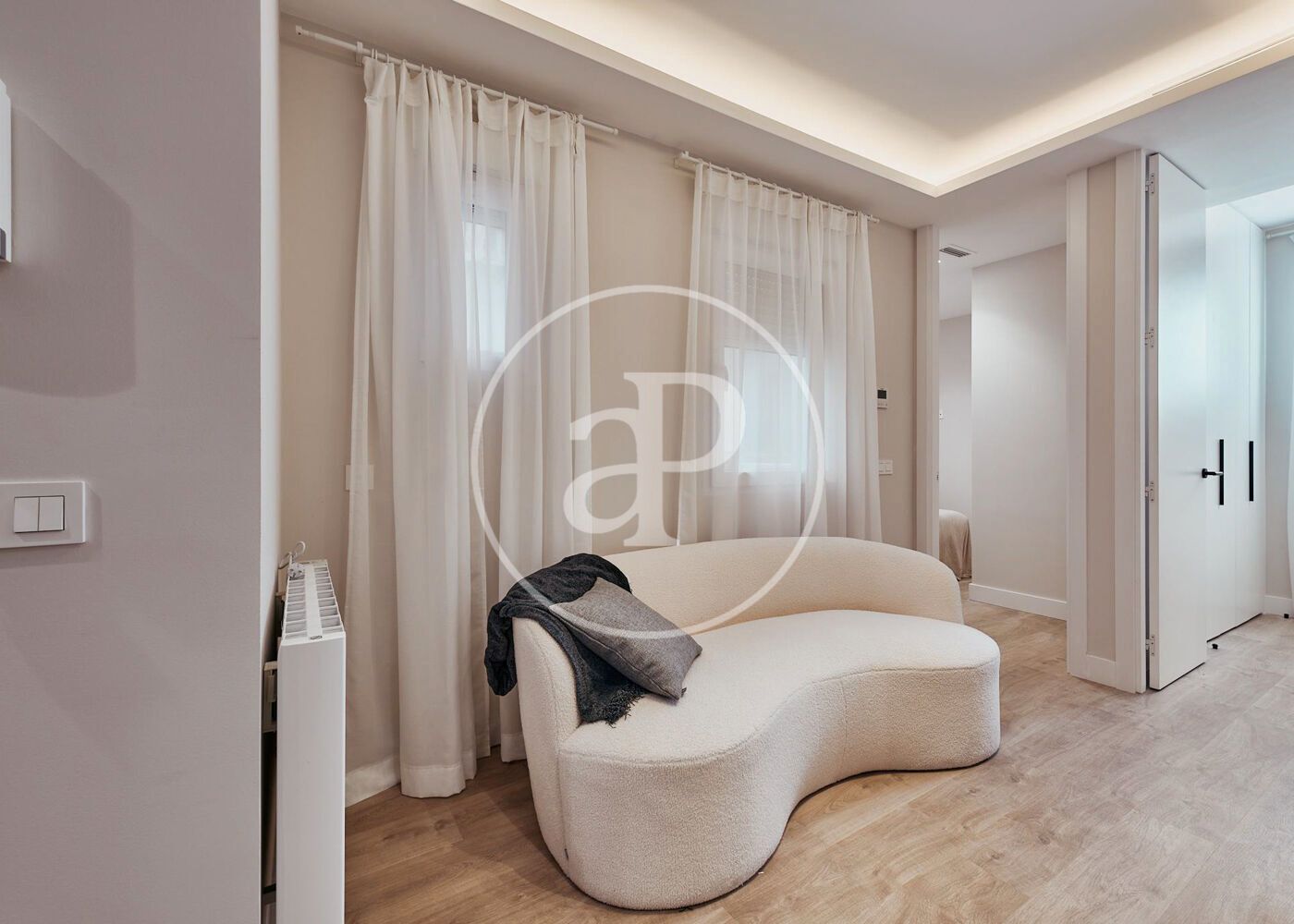 Sala de estar de Piso en venta en  Madrid Capital con Aire acondicionado, Calefacción y Amueblado