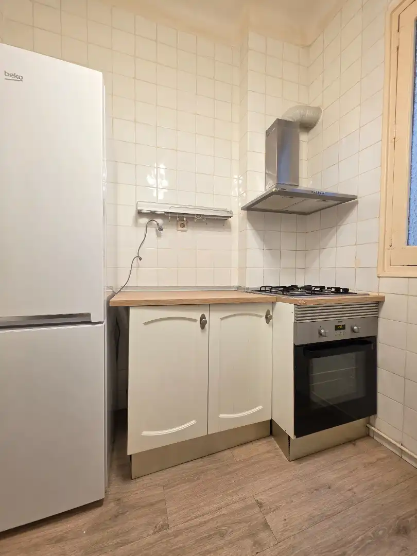 Küche von Wohnung zur Miete in Madrid mit Heizung, Parkett und Balkon