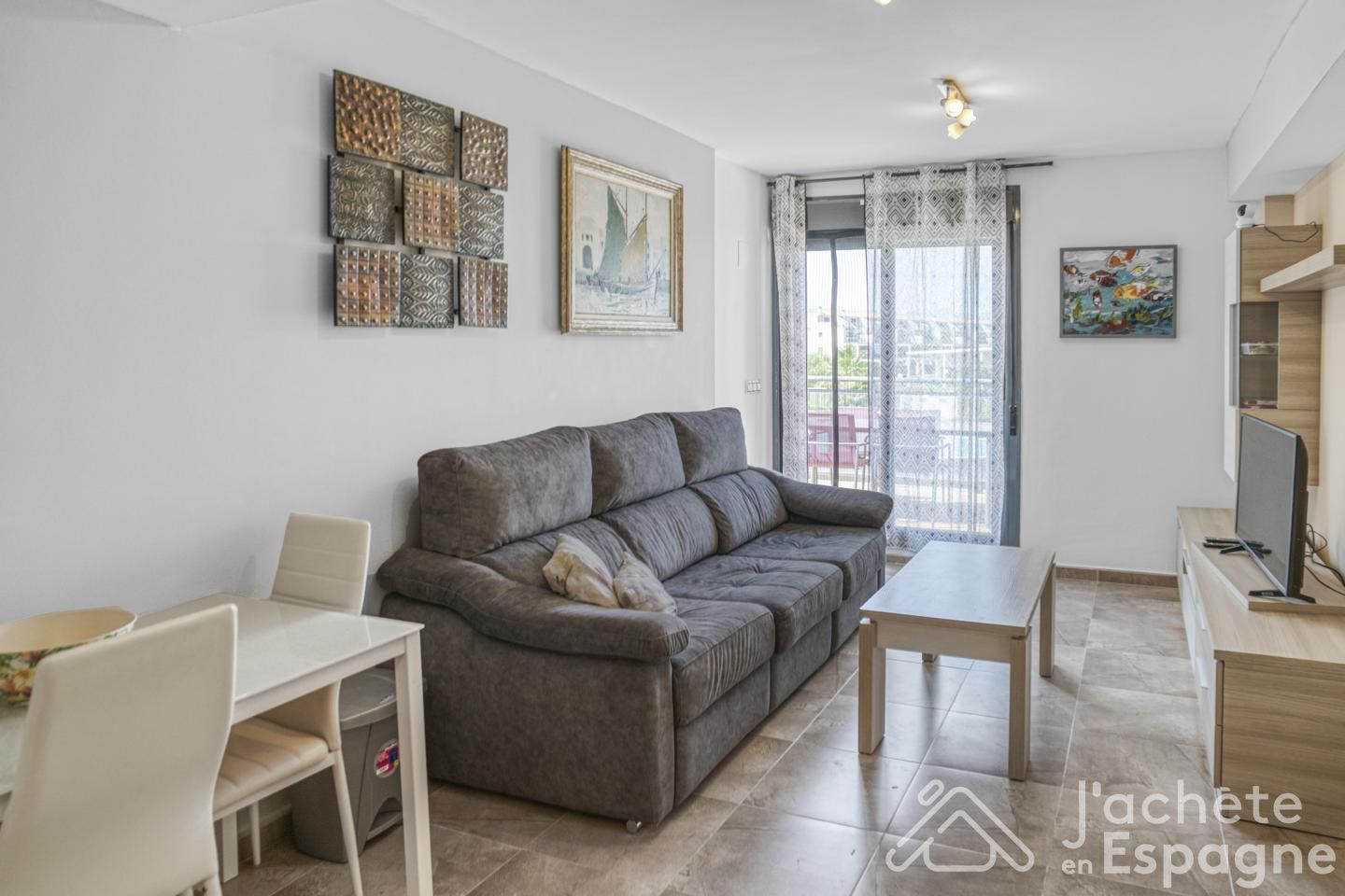 Sala d'estar de Dúplex en venda en San Jorge / Sant Jordi amb Aire condicionat, Traster i Moblat
