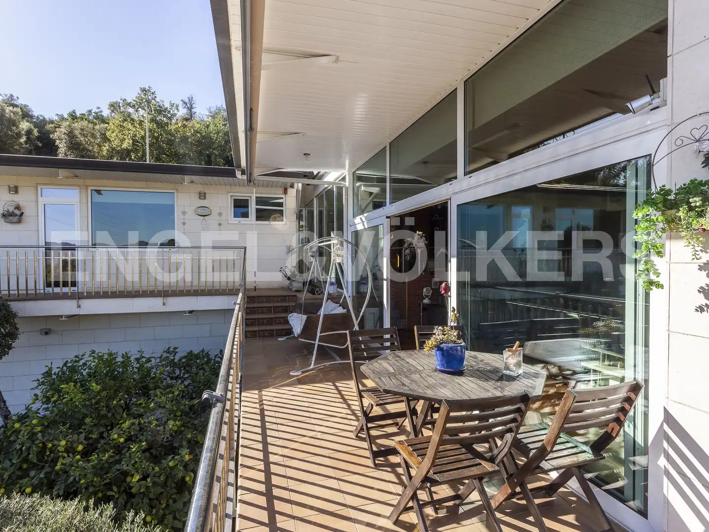 Terraza de Casa o chalet en venta en Santa Coloma de Cervelló con Calefacción, Jardín privado y Parquet