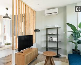 Living room of Flat to rent in  Madrid Capital  with Air Conditioner, Heating and Furnished