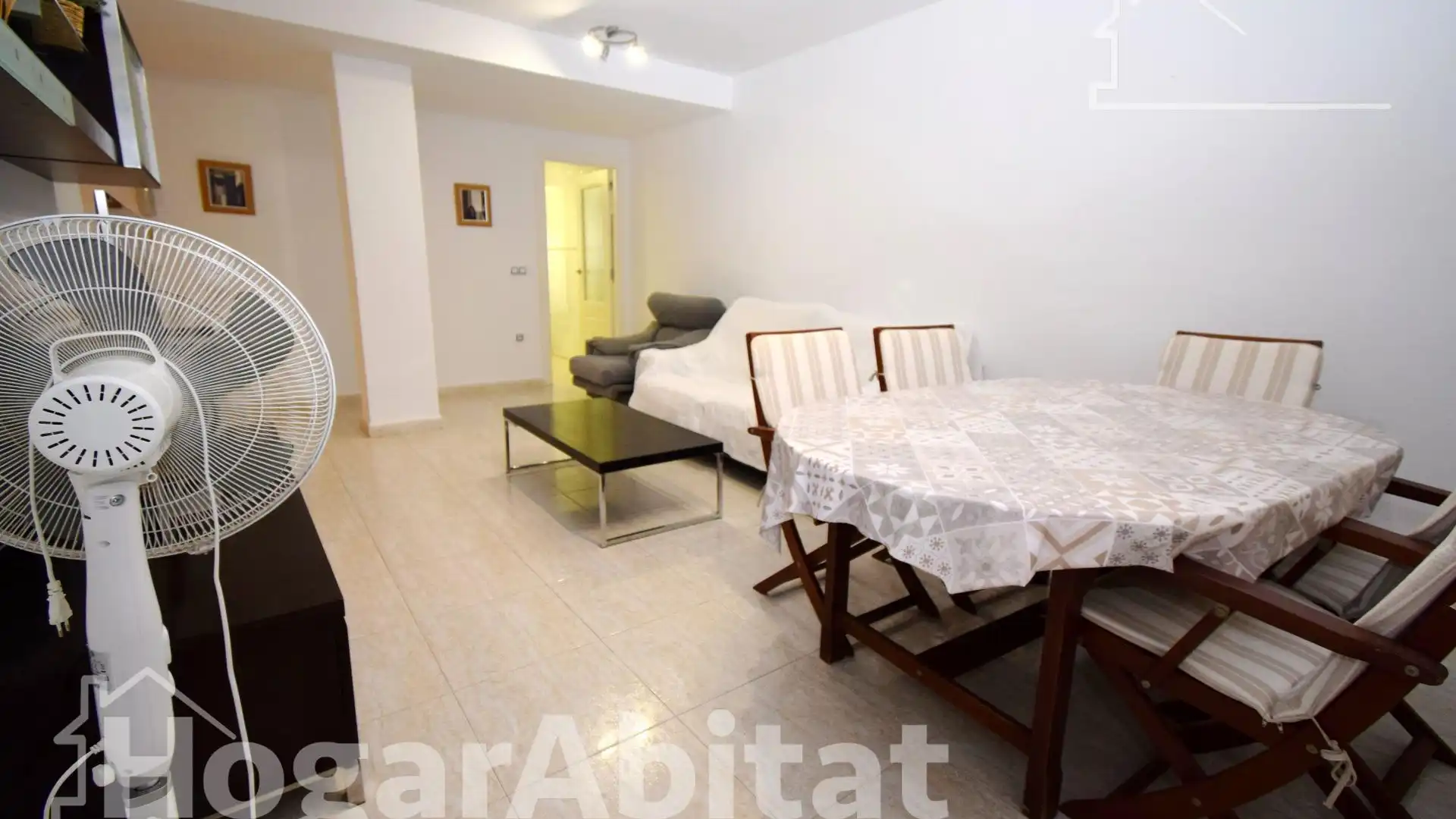 Wohnzimmer von Wohnung zum Verkauf in Puçol mit Klimaanlage, Privatgarten und Terrasse