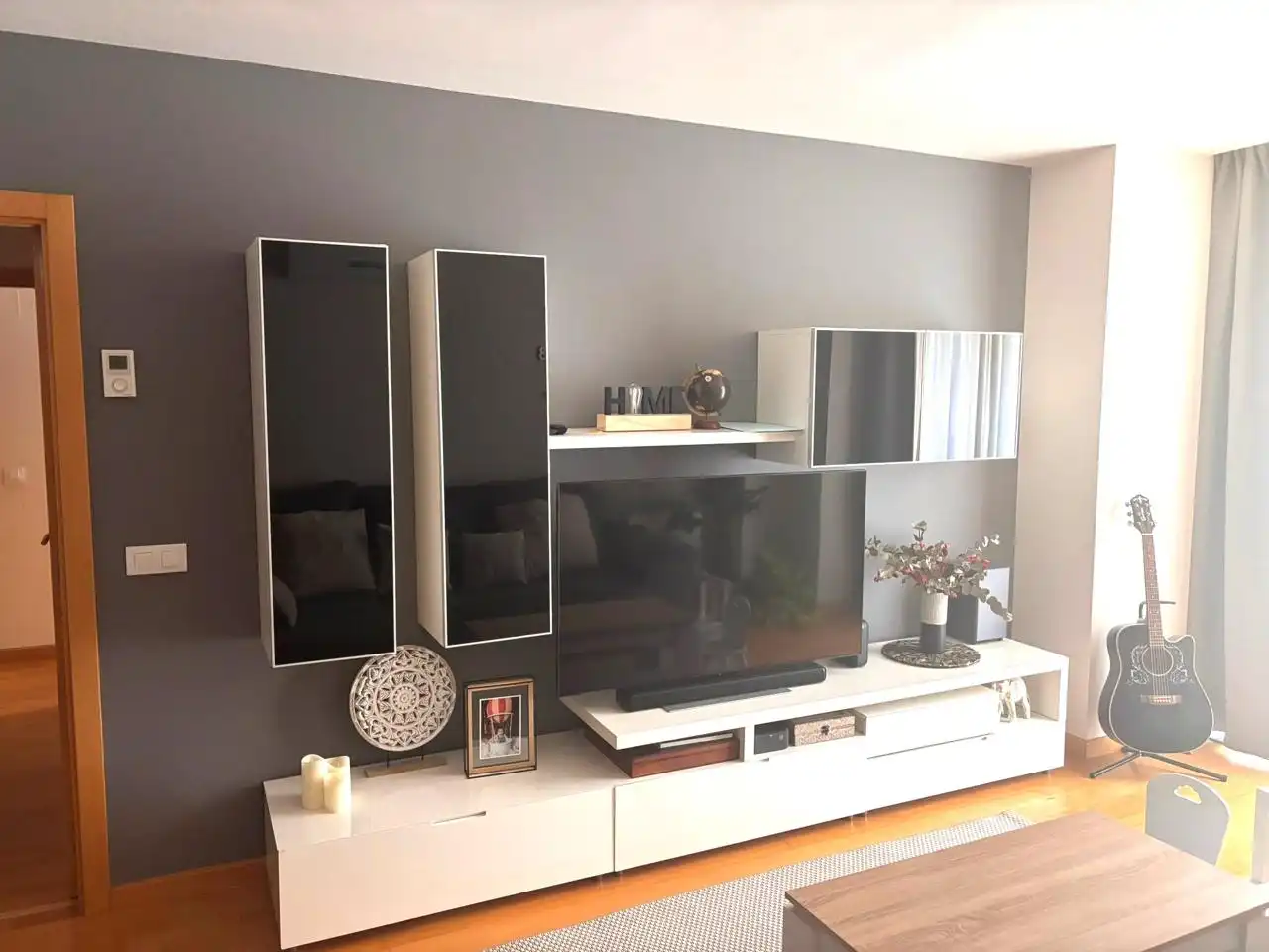Living room of Flat for rent in Madrid  with Air Conditioner, Storage room and Furnished