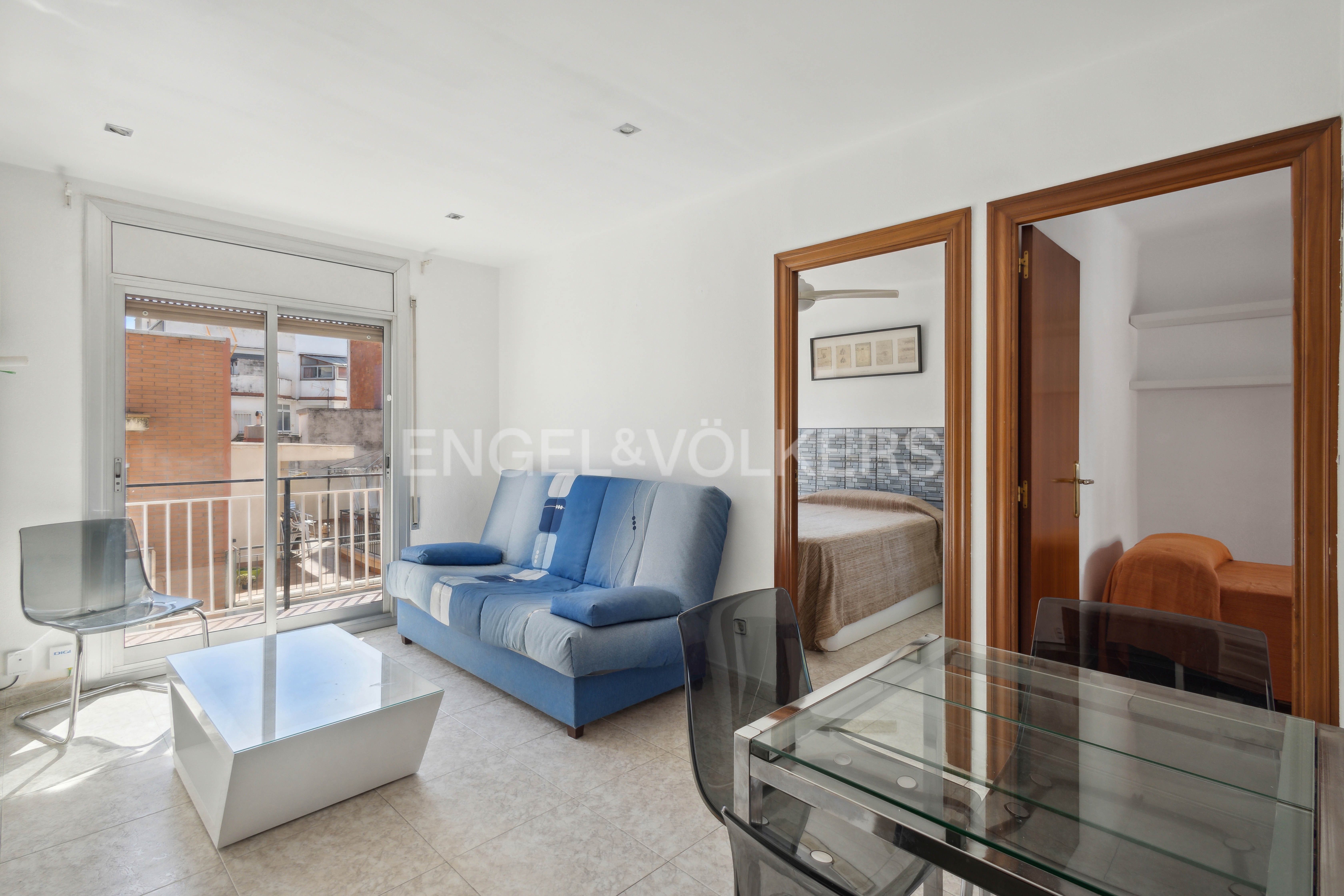 Sala d'estar de Apartament en venda en L'Hospitalet de Llobregat amb Aire condicionat, Calefacció i Terrassa