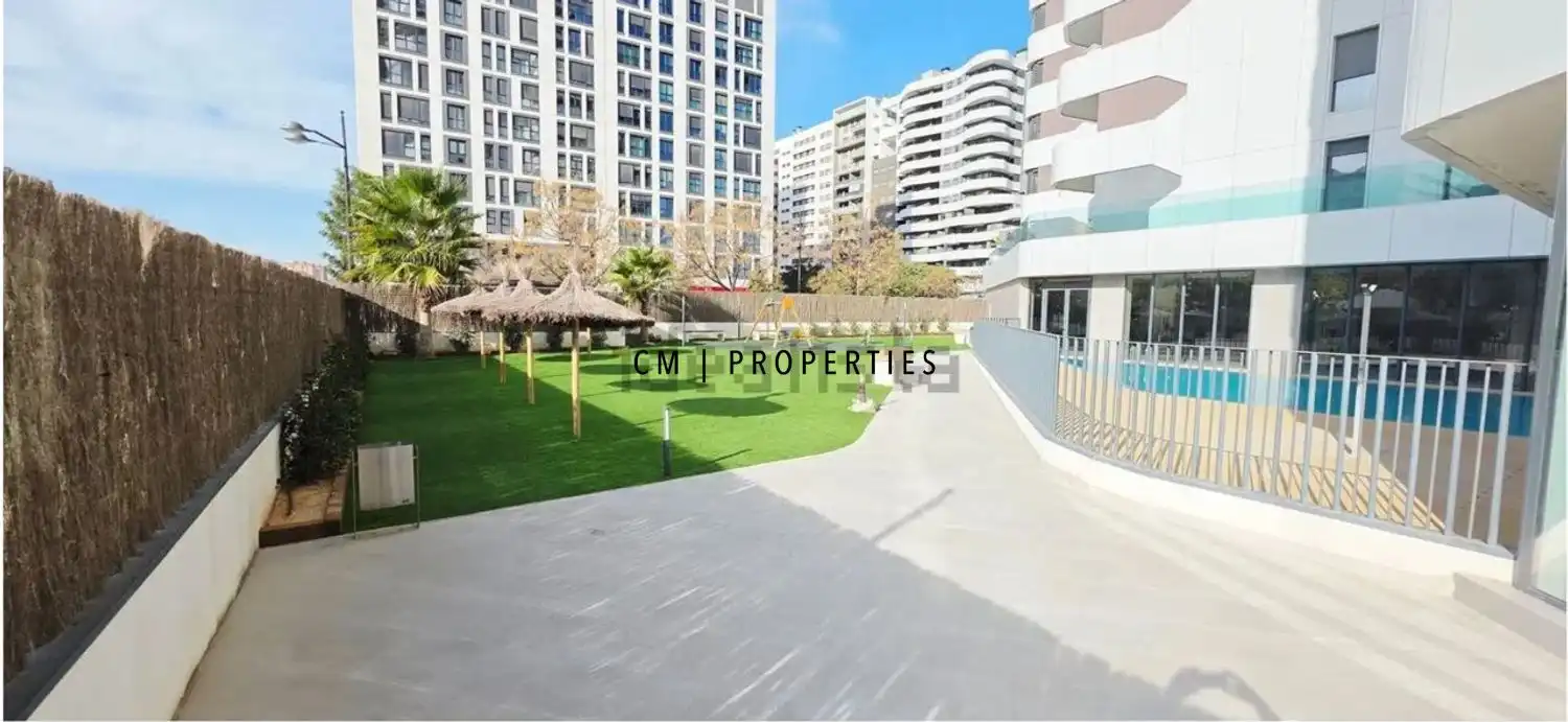 Terraza de Piso de alquiler en Valencia con Aire acondicionado, Calefacción y Parquet