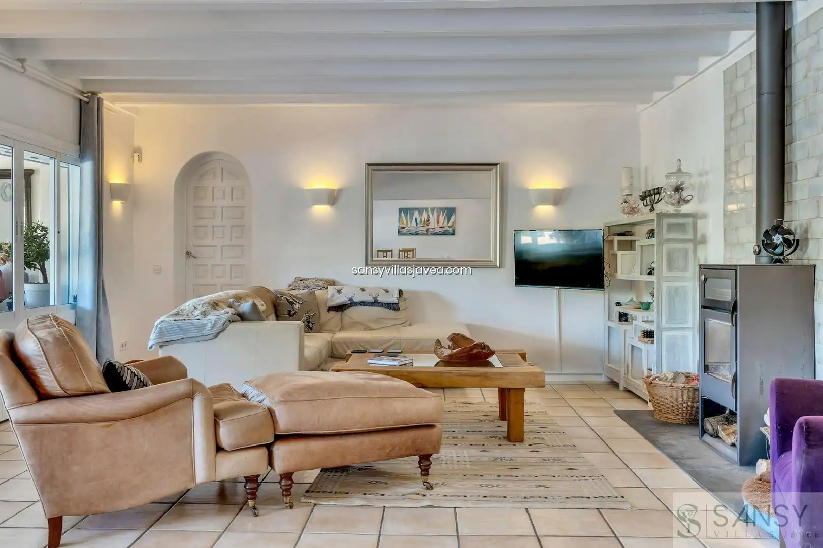Sala d'estar de Casa o xalet en venda en Jávea / Xàbia amb Aire condicionat i Traster