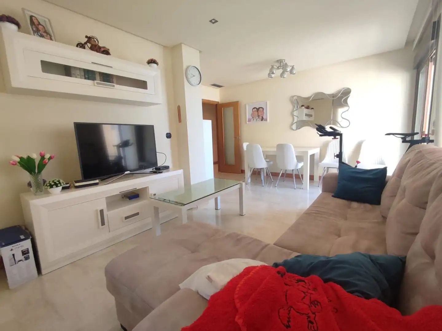 Wohnzimmer von Dachboden zur Miete in Guardamar del Segura mit Klimaanlage, Heizung und Terrasse