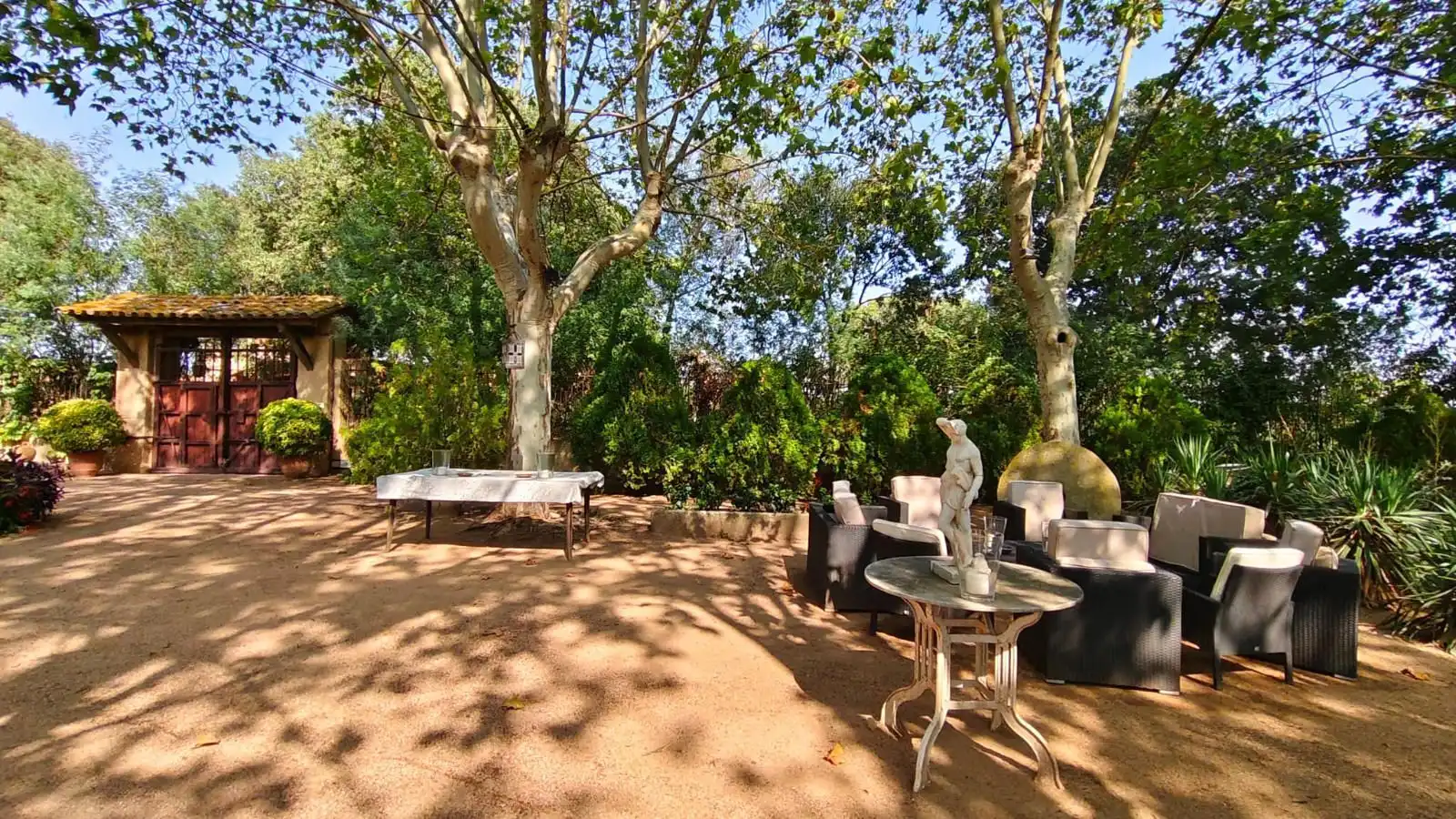 Terrasse von Country house zur Miete in Llagostera mit Heizung, Privatgarten und Terrasse