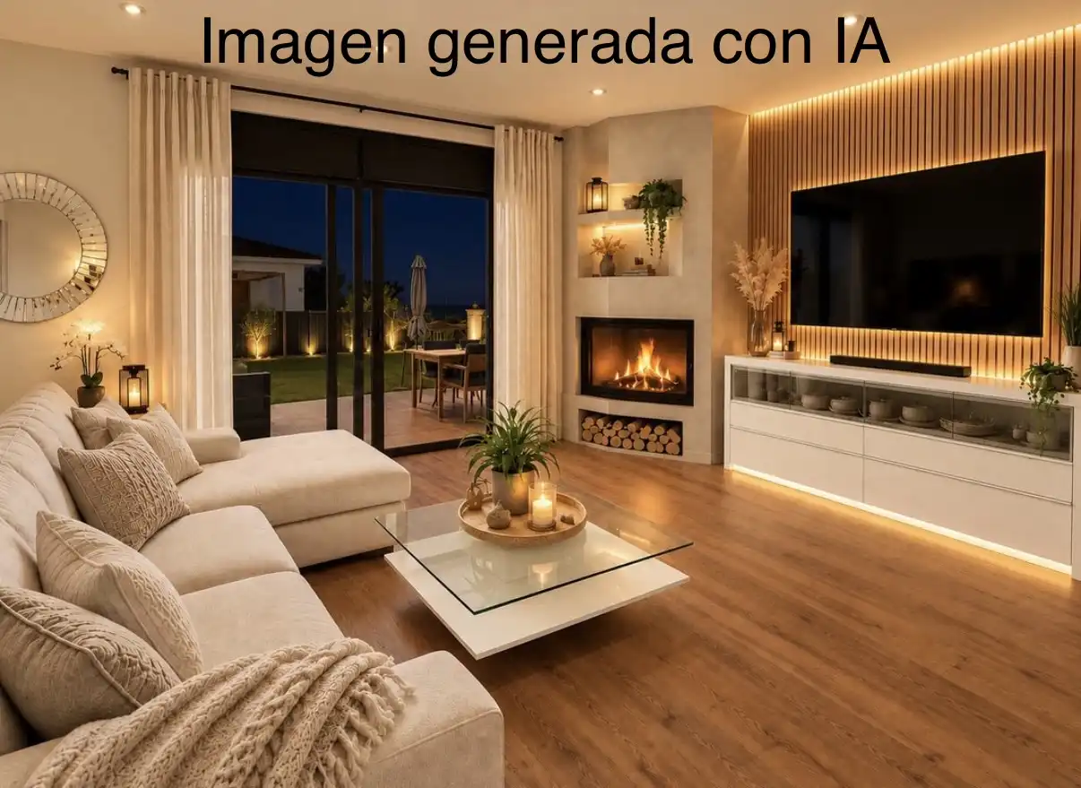 Sala de estar de Casa o chalet en venta en Cunit con Aire acondicionado y Terraza