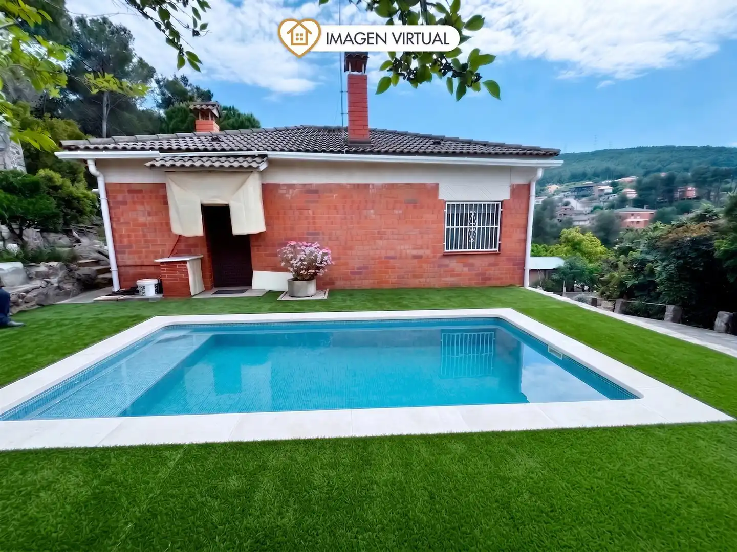 Piscina de Casa o chalet en venta en Vallirana con Calefacción, Jardín privado y Terraza