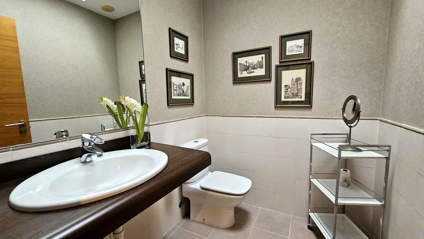 Baño de Piso de alquiler en Las Palmas de Gran Canaria con Aire acondicionado, Parquet y Terraza