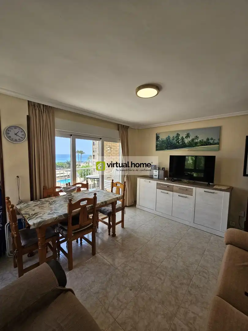 Dining room of Flat for sale in Benidorm  with Air Conditioner, Terrace and Furnished