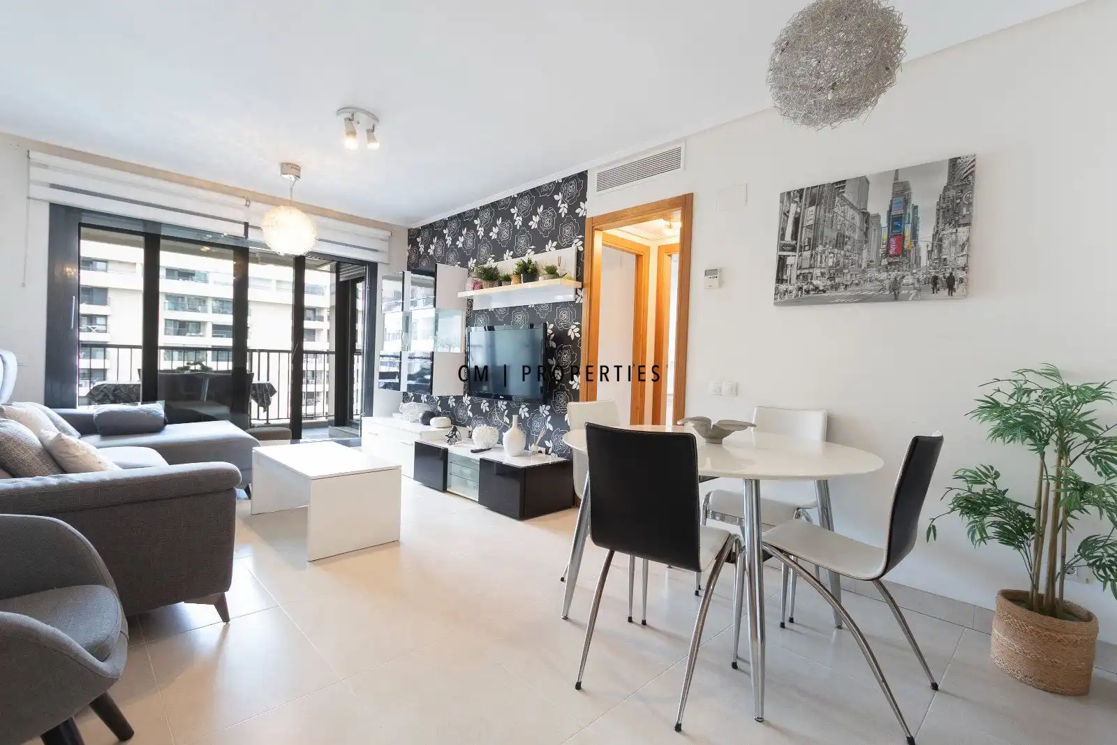 Living room of Flat for rent in Alboraya  with Air Conditioner, Terrace and Swimming Pool