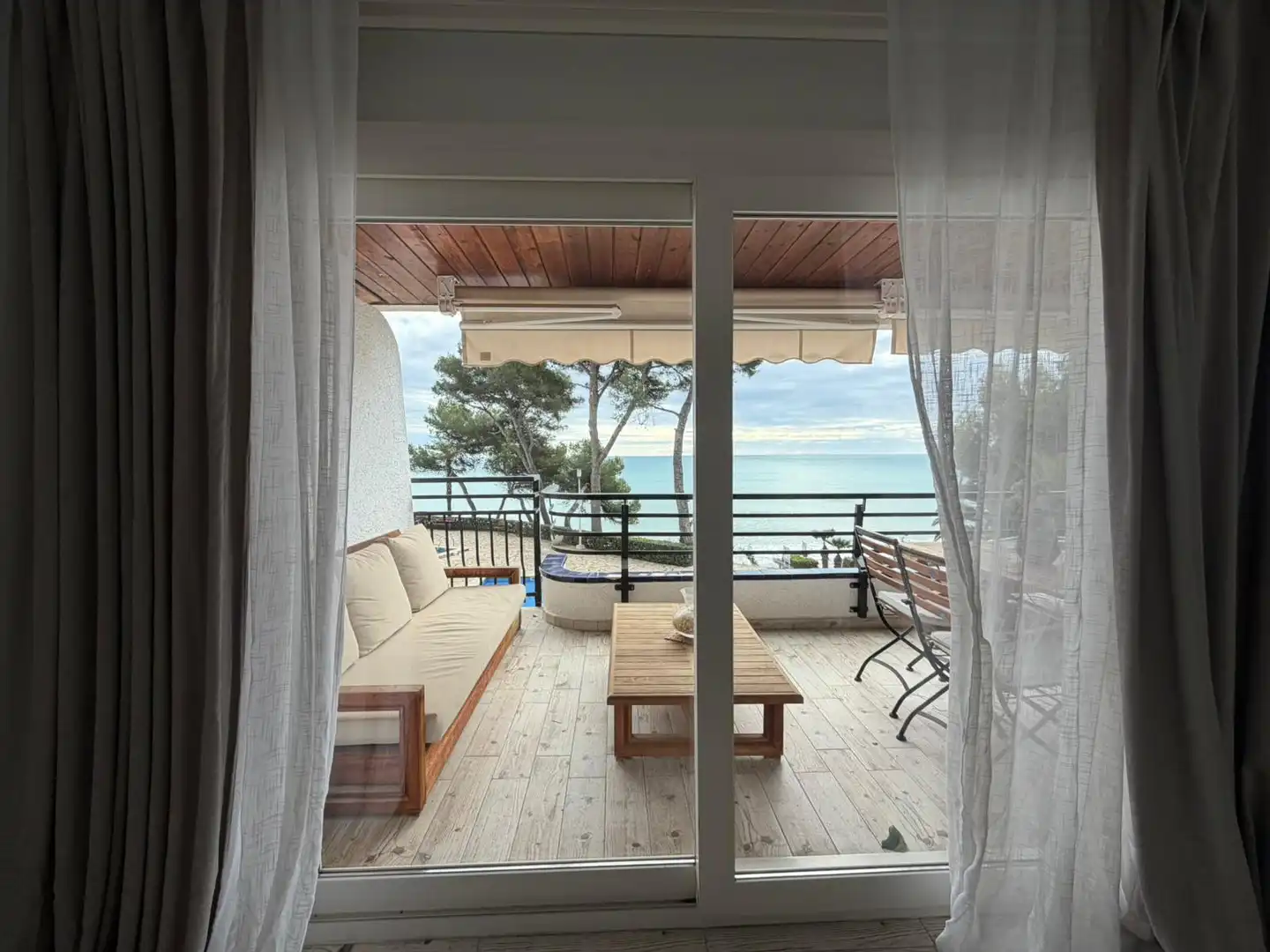 Terraza de Apartamento en venta en Mont-roig del Camp con Parquet, Amueblado y Horno