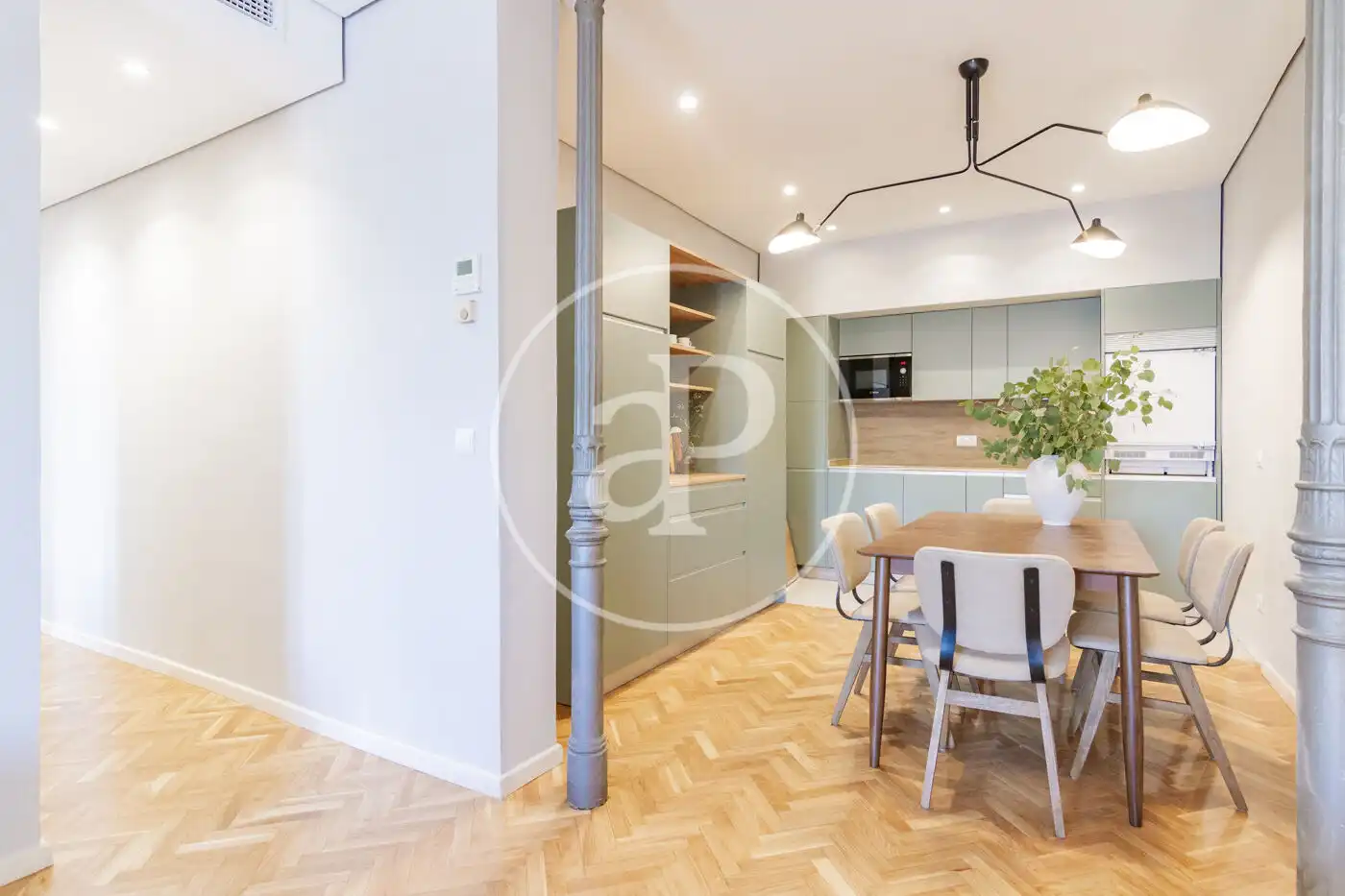 Kitchen of Flat for rent in Madrid  with Air Conditioner, Heating and Furnished