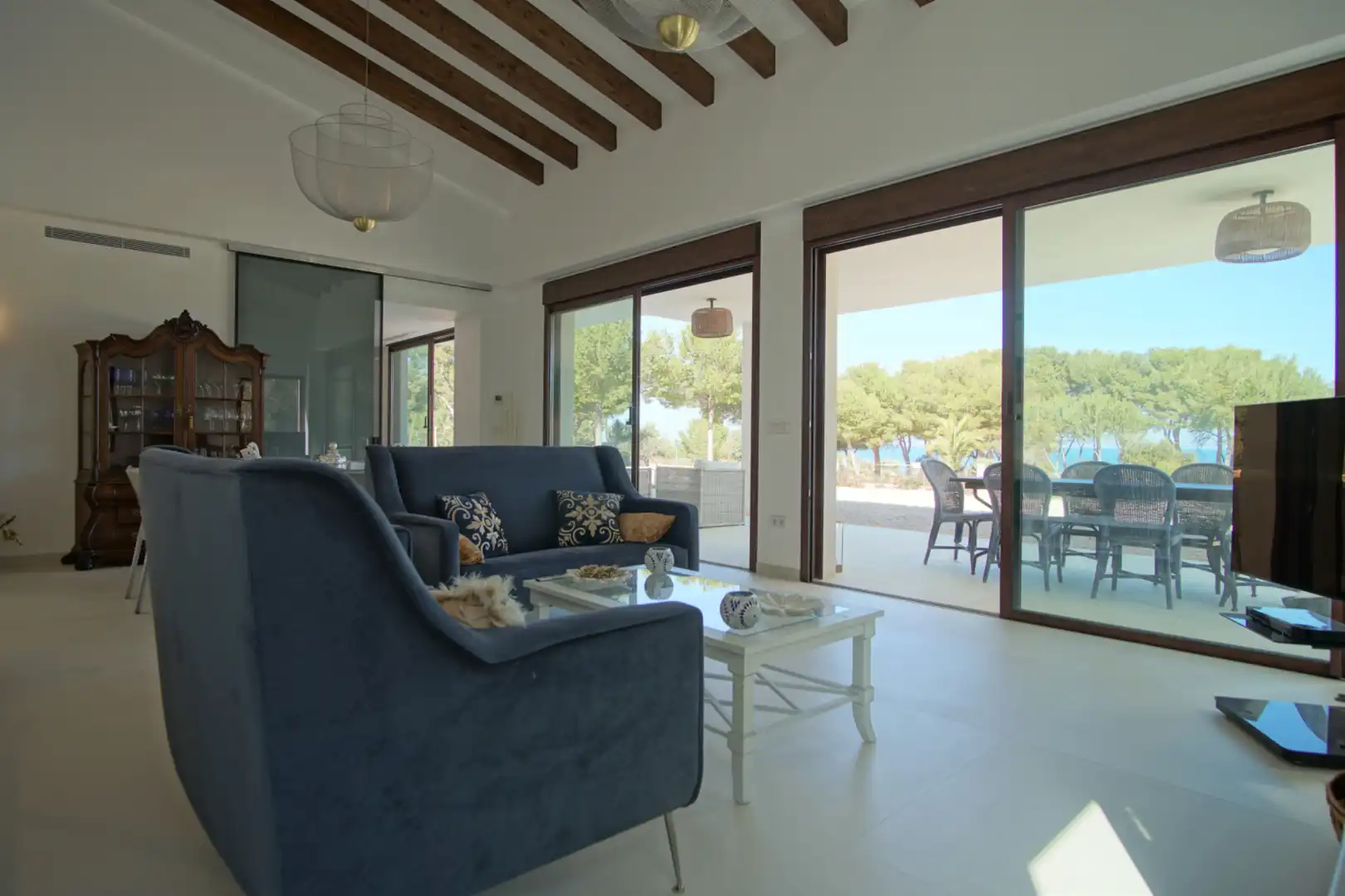 Wohnzimmer von Haus oder Chalet zur Miete in Dénia mit Klimaanlage, Heizung und Privatgarten
