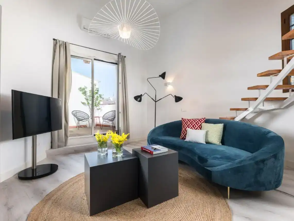 Wohnzimmer von Dachboden zur Miete in  Madrid Capital mit Klimaanlage
