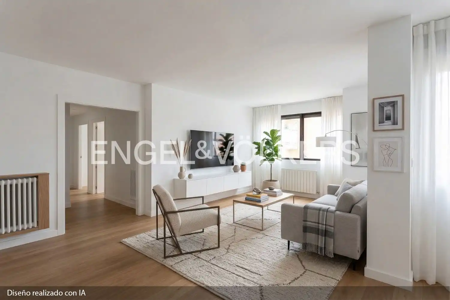 Sala de estar de Piso en venta en Getafe con Aire acondicionado, Calefacción y Parquet
