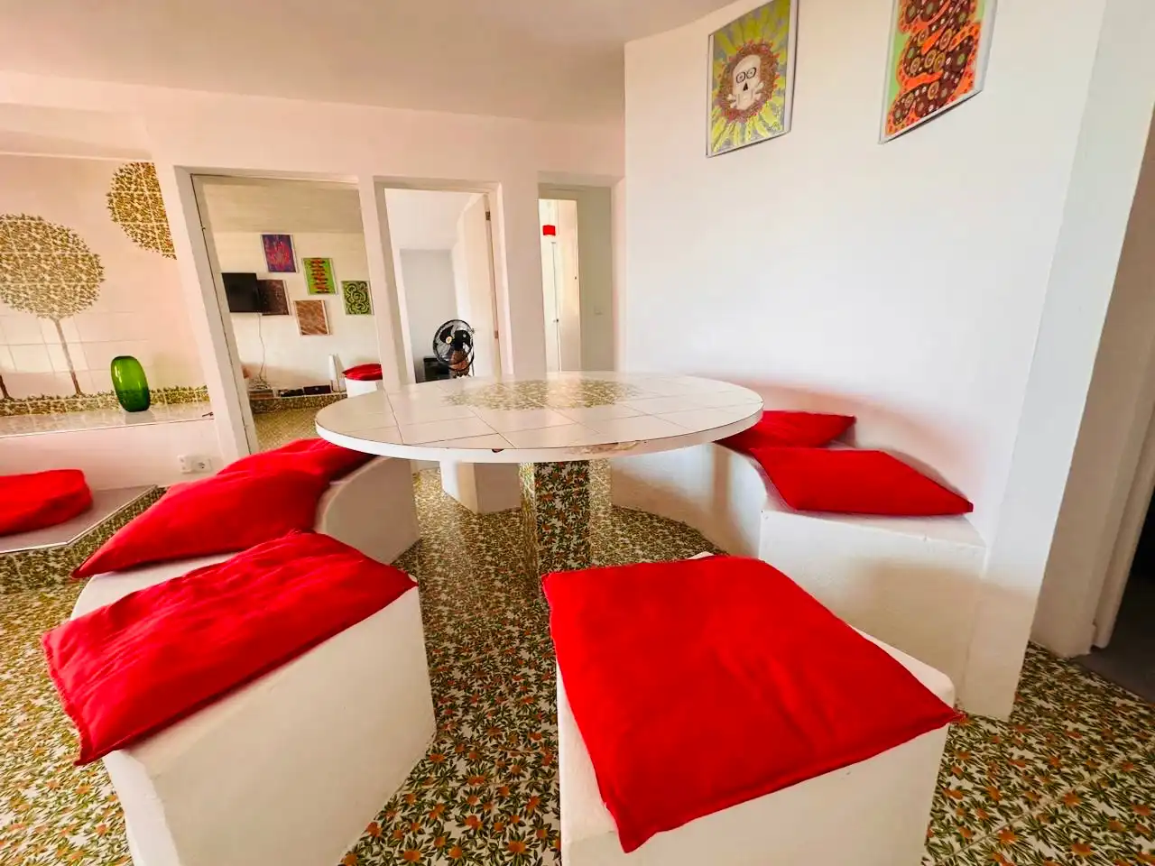 Esszimmer von Wohnungen zum Verkauf in Calpe / Calp mit Klimaanlage, Heizung und Privatgarten