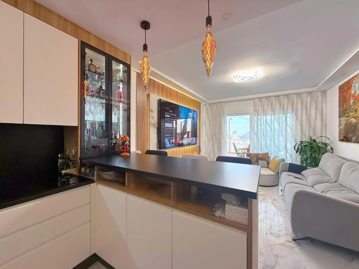 Küche von Wohnung zum Verkauf in Arona mit Klimaanlage, Terrasse und Abstellraum