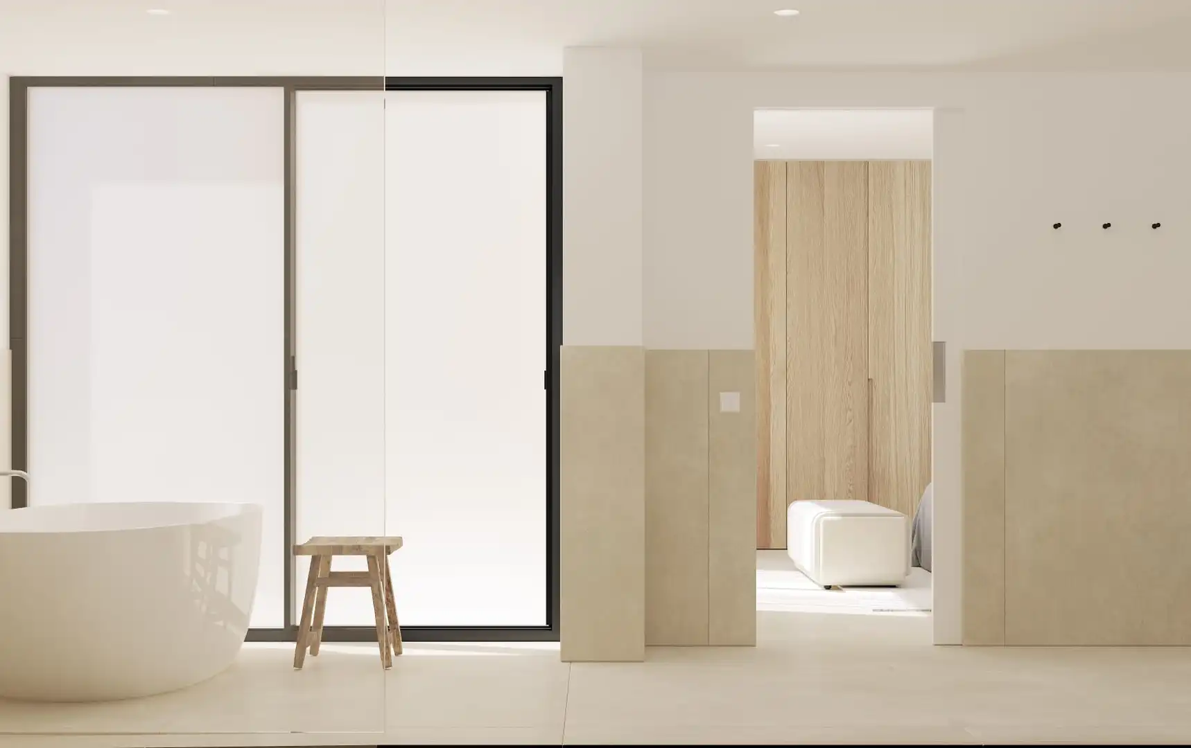 Badezimmer von Dachboden zum Verkauf in Artà mit Klimaanlage, Heizung und Terrasse