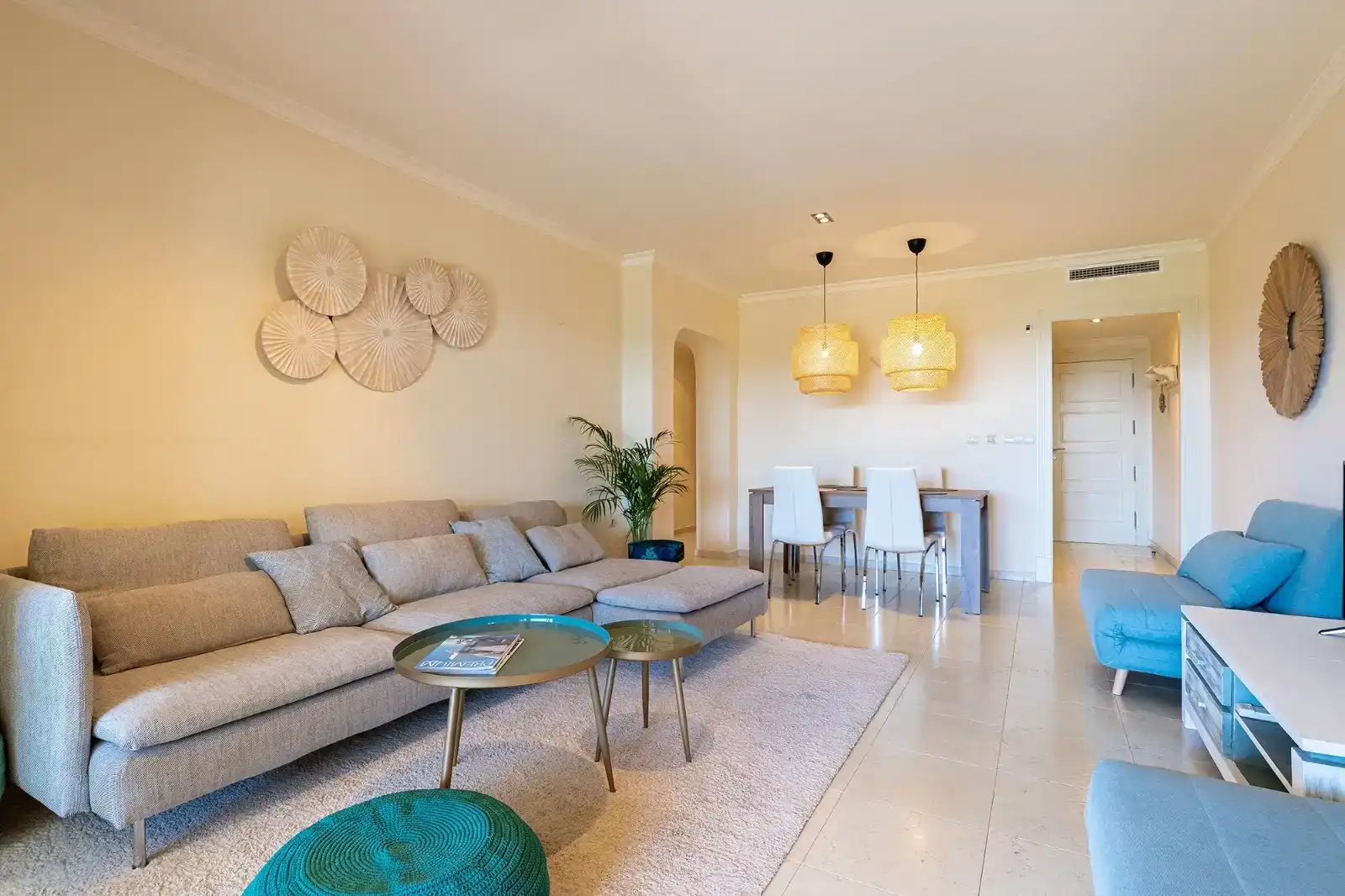 Wohnzimmer von Wohnung zur Miete in Altea mit Klimaanlage, Privatgarten und Abstellraum