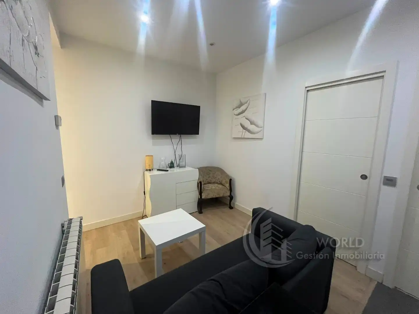 Living room of Flat for rent in Madrid  with Air Conditioner, Heating and Furnished