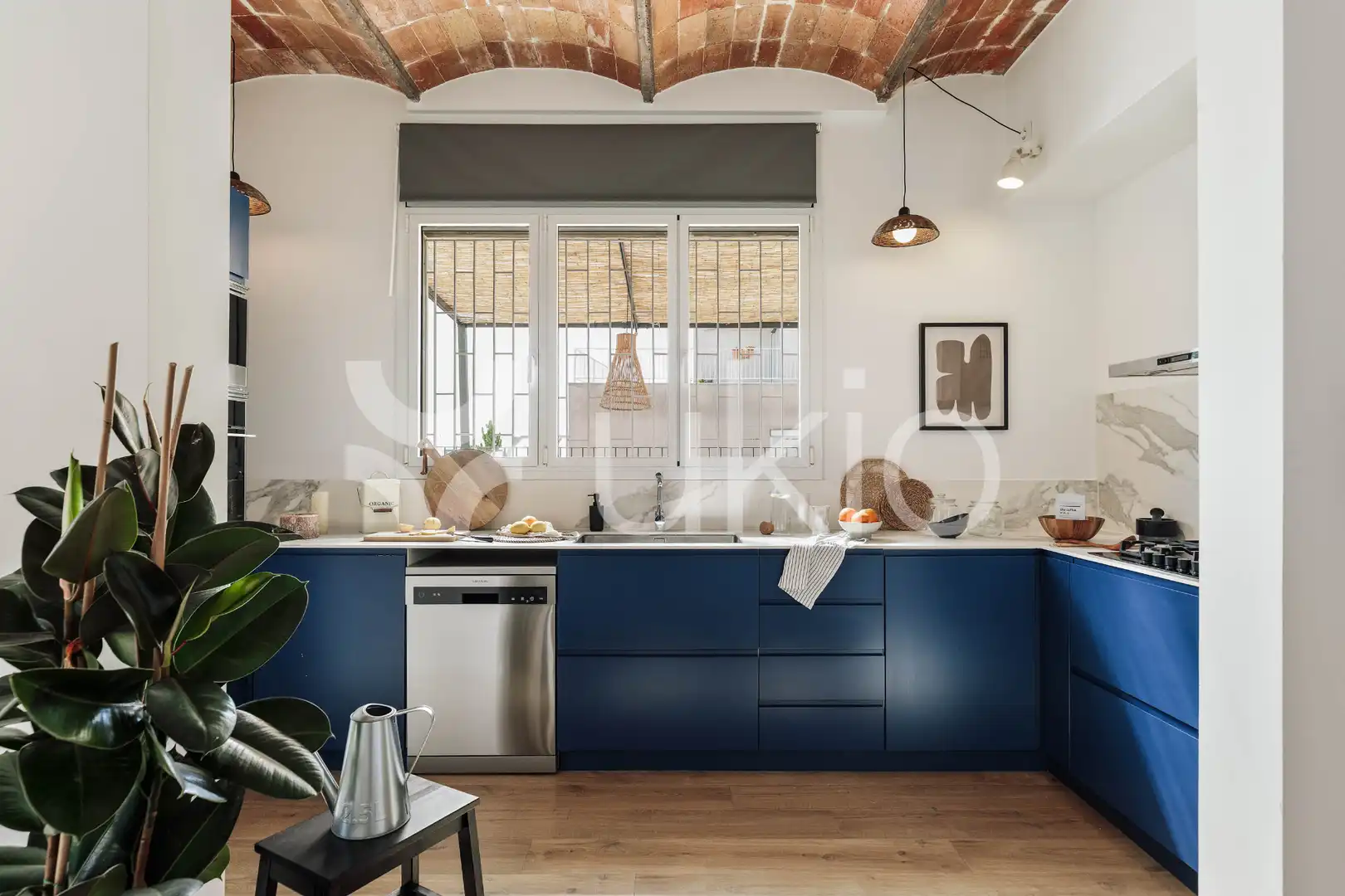 Cuina de Apartament de lloguer en Barcelona amb Aire condicionat, Calefacció i Terrassa