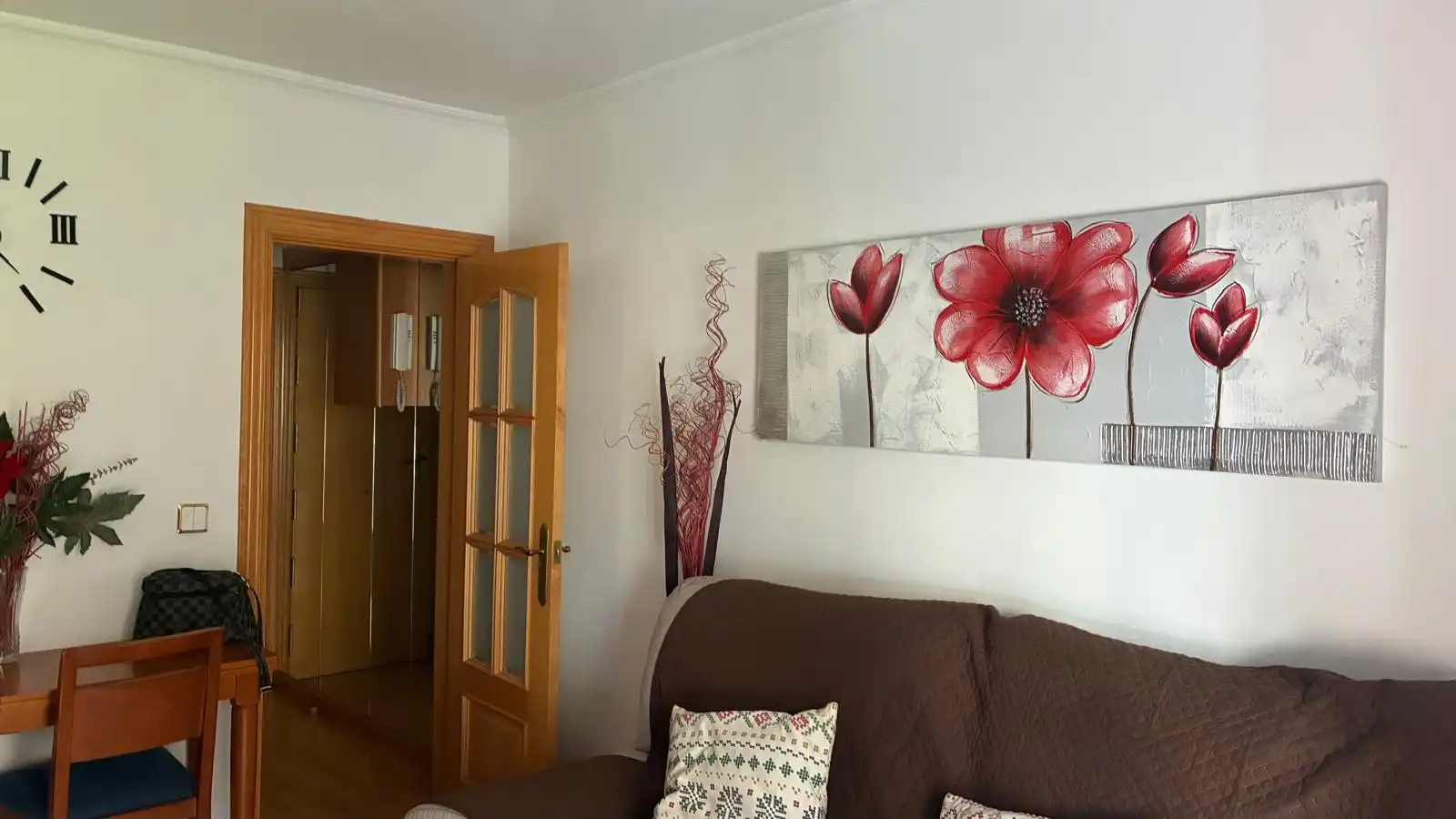 Sala de estar de Piso en venta en Barcelona con Parquet, Horno y Balcón