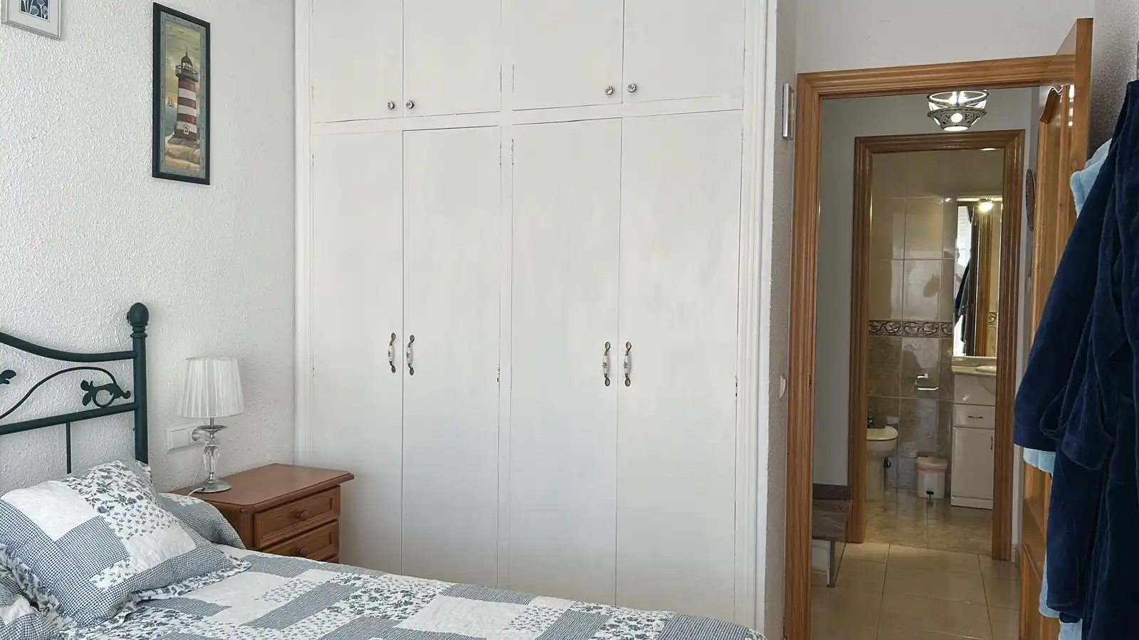 Schlafzimmer von Maisonette zum Verkauf in Santa Pola mit Klimaanlage, Heizung und Privatgarten