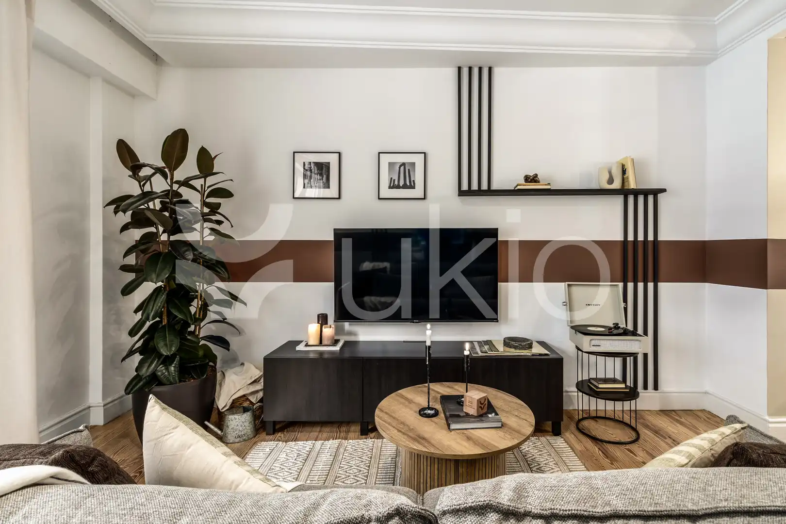 Sala d'estar de Apartament de lloguer en Madrid amb Aire condicionat, Calefacció i Moblat