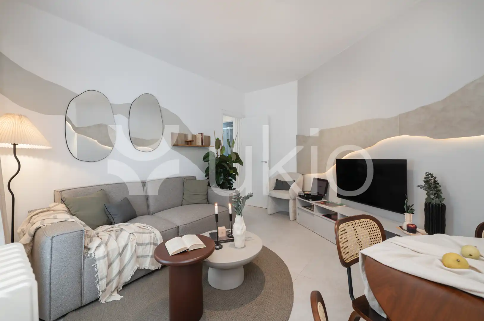 Sala de estar de Apartamento de alquiler en Madrid con Aire acondicionado, Calefacción y Amueblado