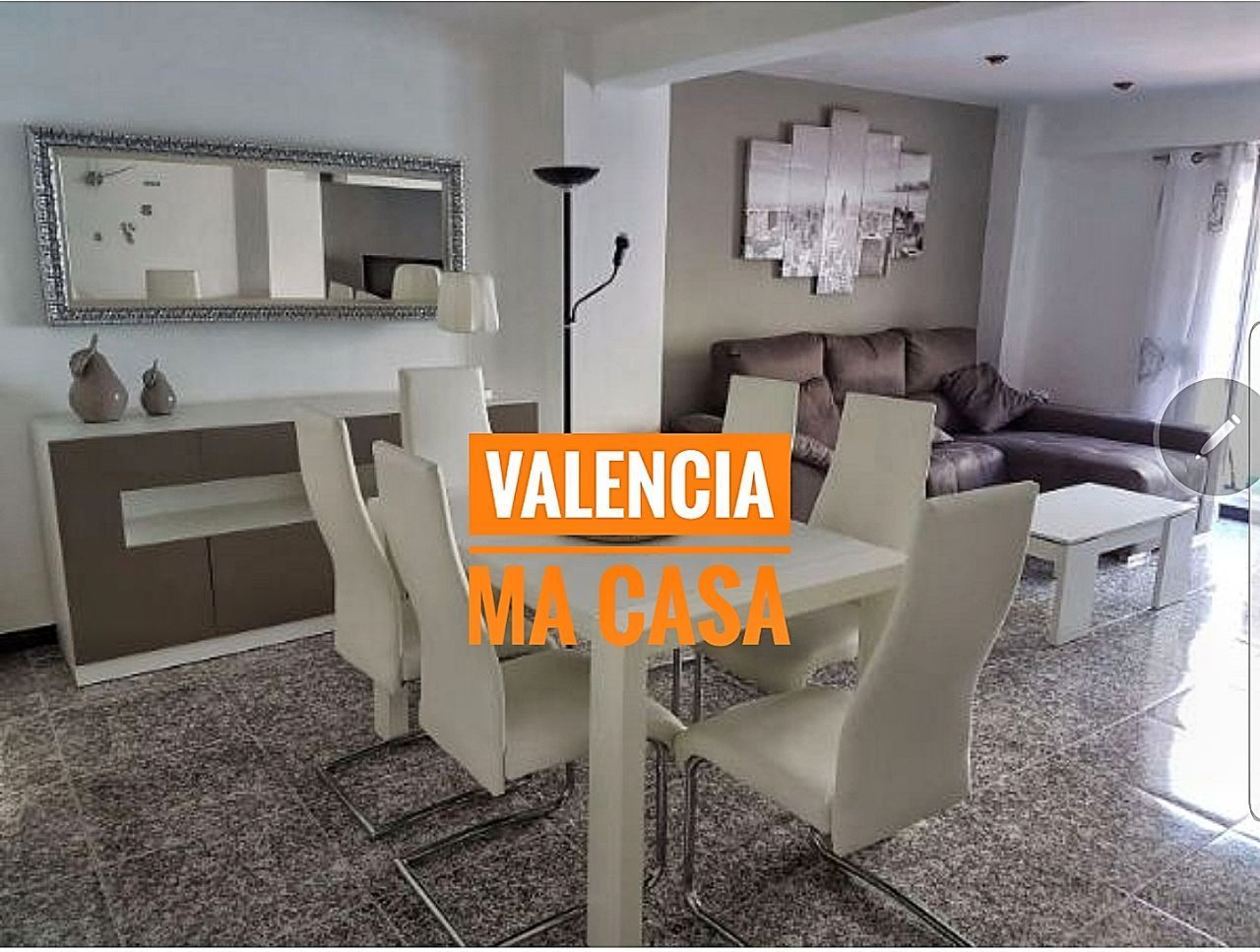 Menjador de Pis de lloguer en  Valencia Capital amb Aire condicionat, Calefacció i Terrassa