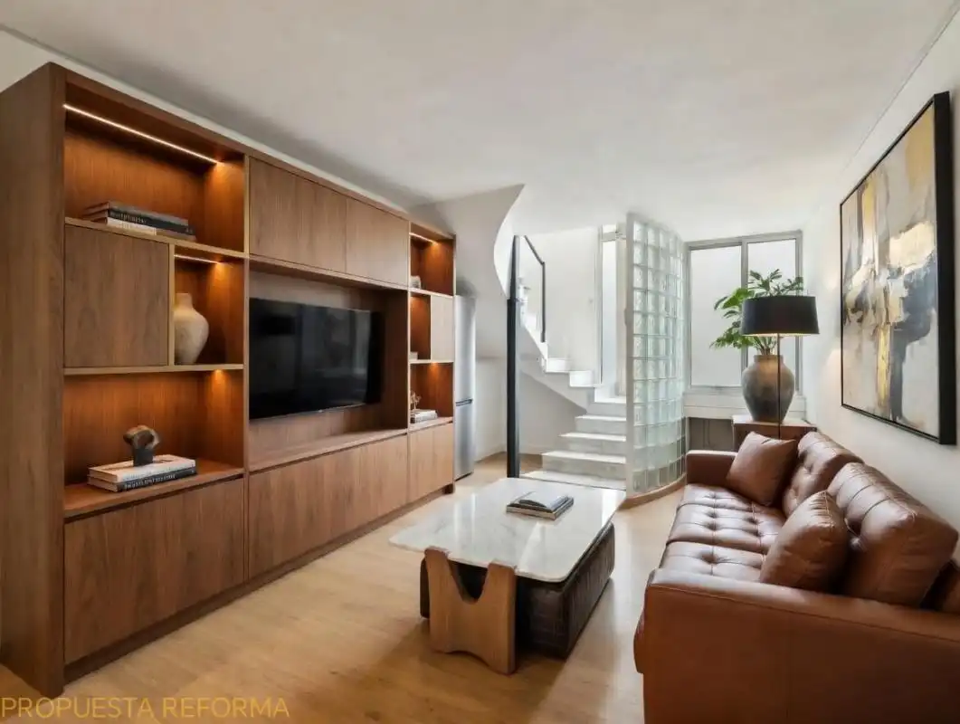 Sala d'estar de Dúplex en venda en Barcelona amb Aire condicionat, Calefacció i Terrassa