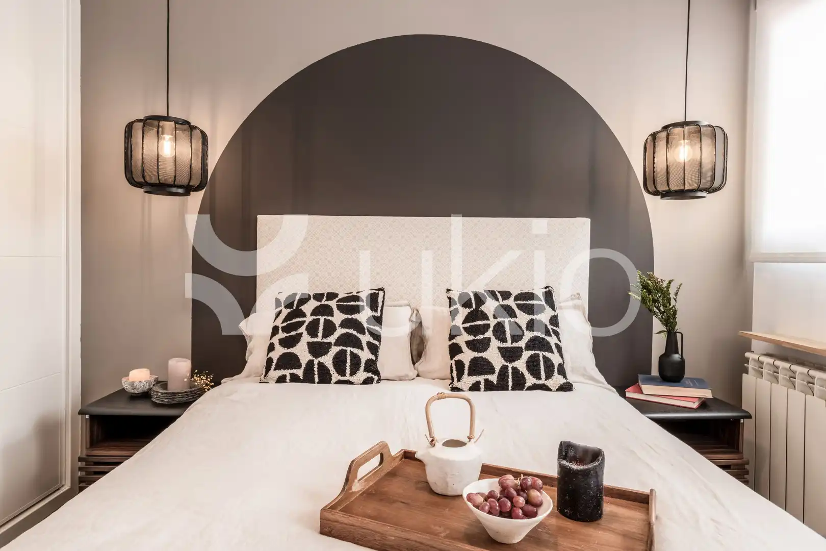 Dormitori de Apartament de lloguer en Madrid amb Aire condicionat, Calefacció i Terrassa