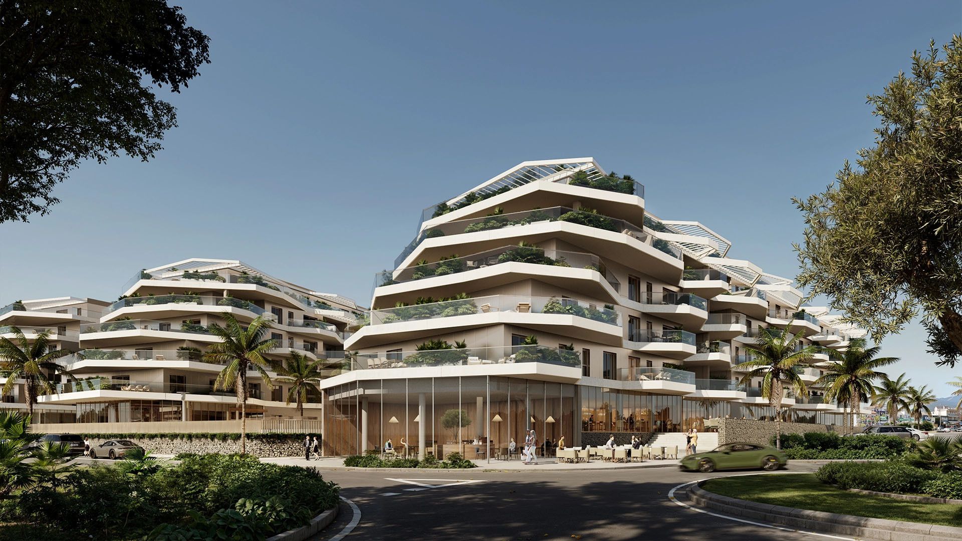 Vista exterior de Planta baixa en venda en Mijas amb Aire condicionat, Jardí privat i Terrassa