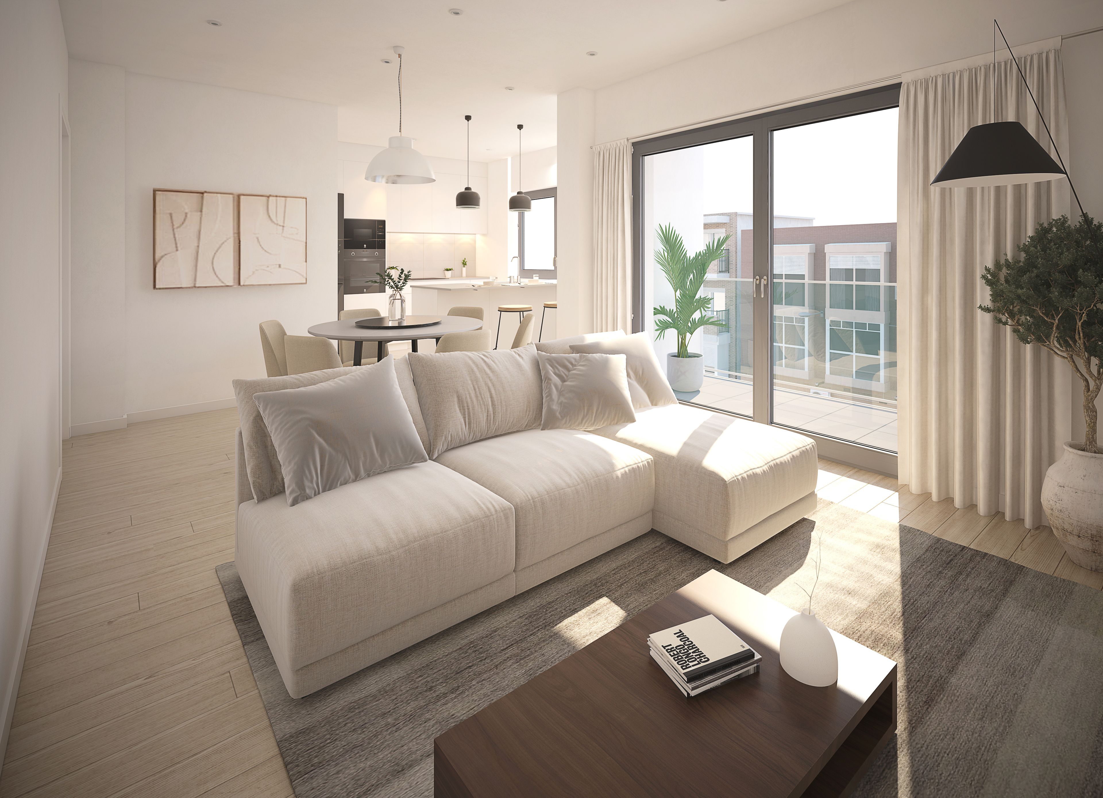 Living room of Flat for sale in  Lleida Capital  with Air Conditioner, Heating and Parquet flooring
