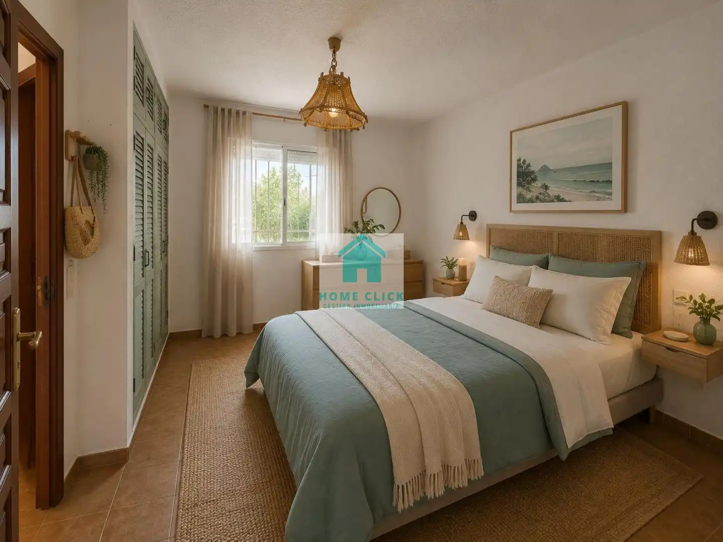 Habitación de Apartamento de alquiler en Mont-roig del Camp con Aire acondicionado, Calefacción y Jardín privado