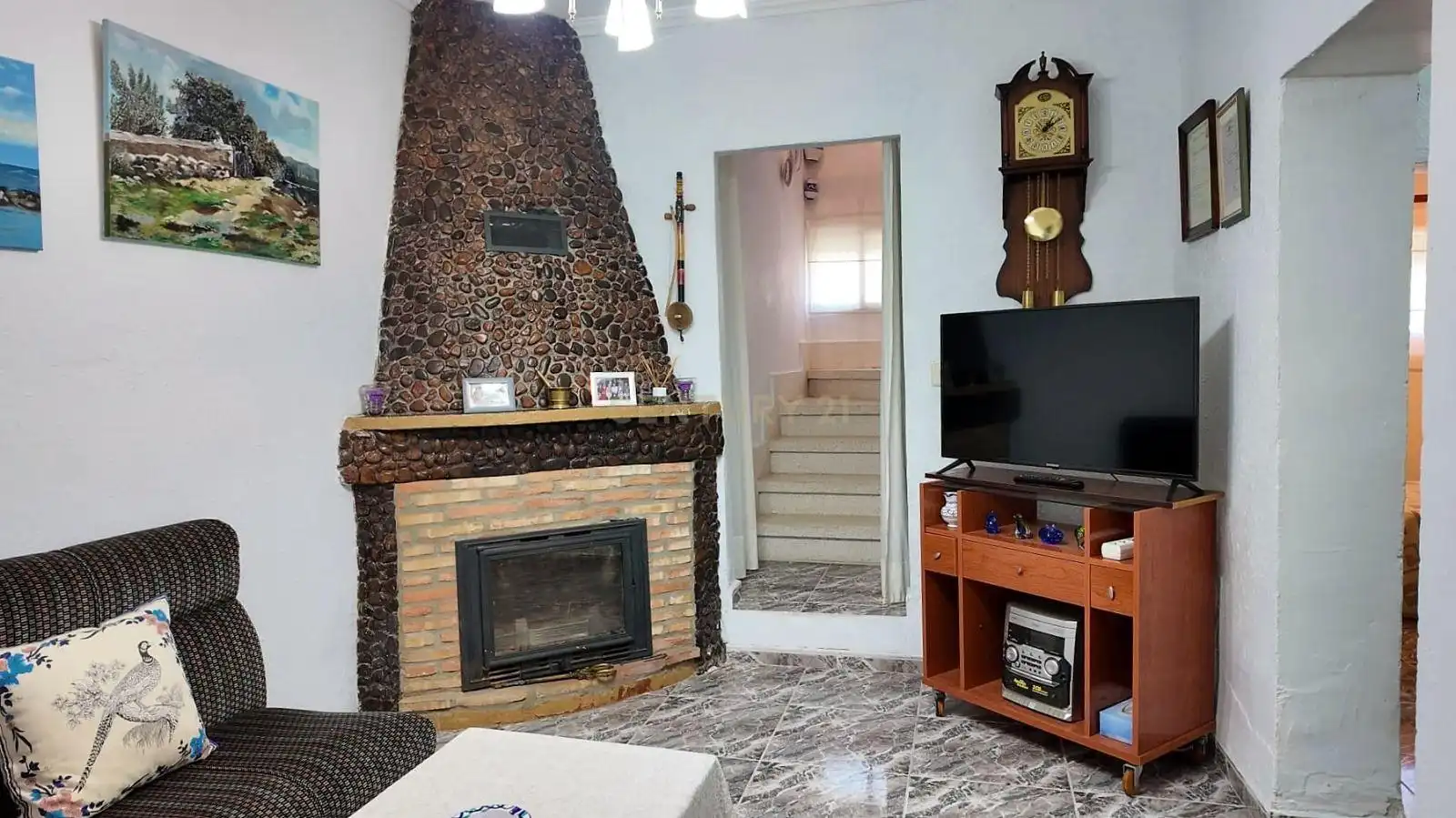 Sala d'estar de Casa o xalet en venda en Casas de Millán