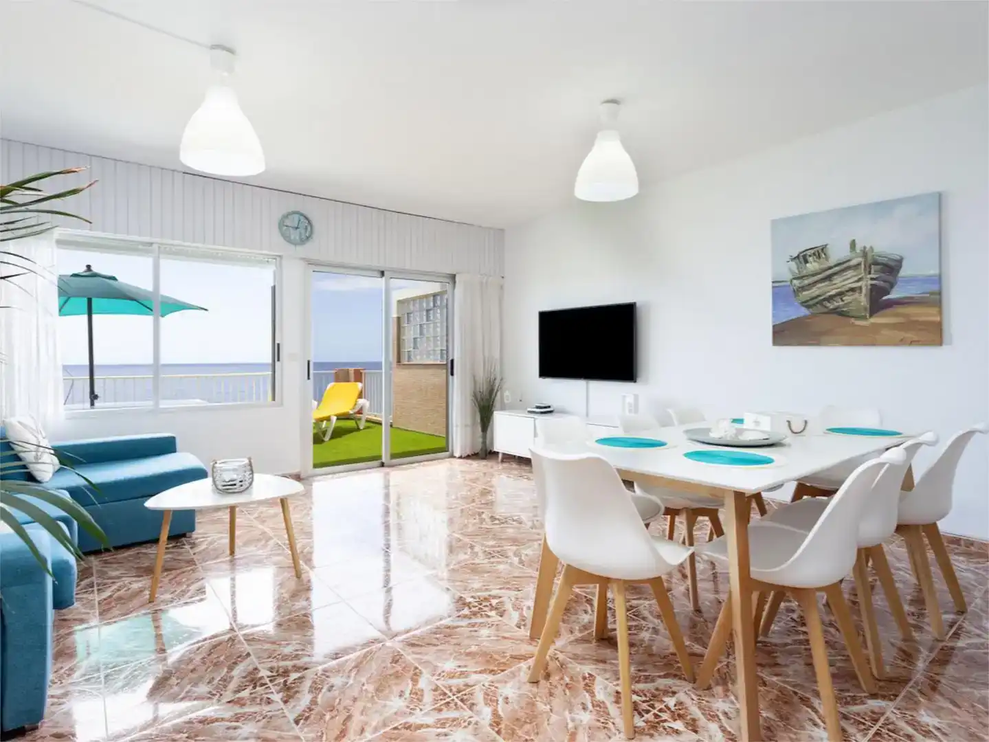 Comedor de Casa o chalet de alquiler en Güímar con Aire acondicionado, Jardín privado y Piscina
