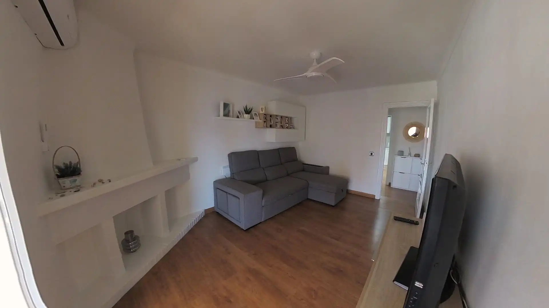 Wohnzimmer von Wohnung zur Miete in Ses Salines mit Klimaanlage und Terrasse