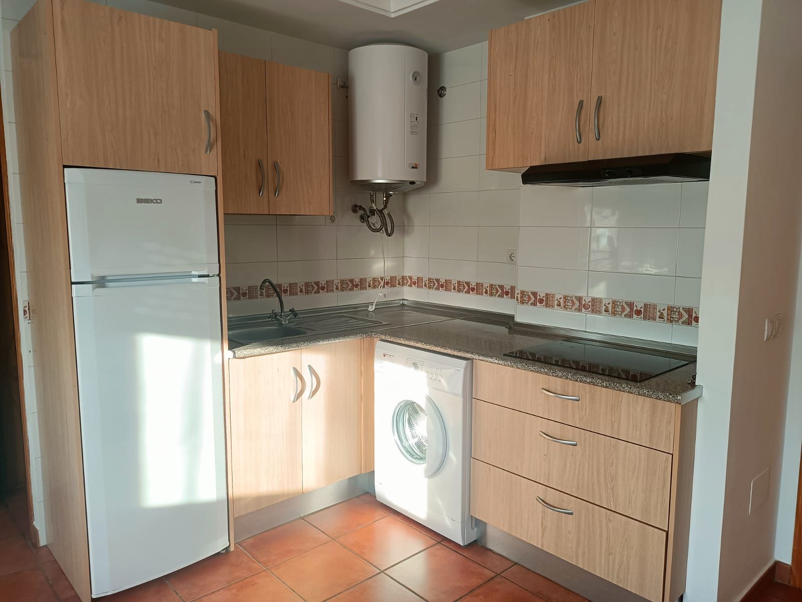 Cuina de Dúplex de lloguer en Málaga Capital amb Aire condicionat, Moblat i Rentadora